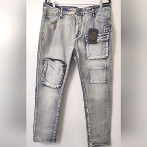 F&R DENIM Slim Jeans Style:QQ-435 Size 38x30 This Jeans Have 8 Pockets
